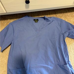 Women’s V-Neck Medical Scrub Top - Blue
